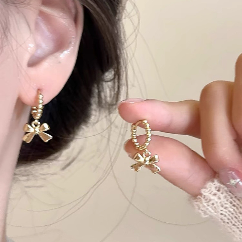 925银耳环耳圈耳骨钉养耳洞小众高级感素圈圆圈耳扣耳钉耳饰女