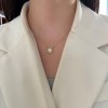 S925纯银珍珠花朵极简风项链女小众百搭精致高级感锁骨链项链批发