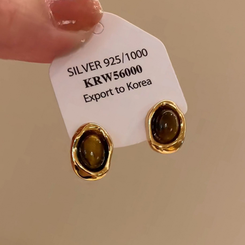 轻奢高级感圆圈耳环女超百搭质感光面金属耳圈耳饰小众设计感耳钉