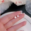 s925纯银耳针高级感蝴蝶结耳钉女耳环2025新款爆款养耳洞防堵耳饰