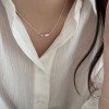 S925纯银单钻项链女春甜酷风网红配饰轻奢小众设计师款锁骨链项坠