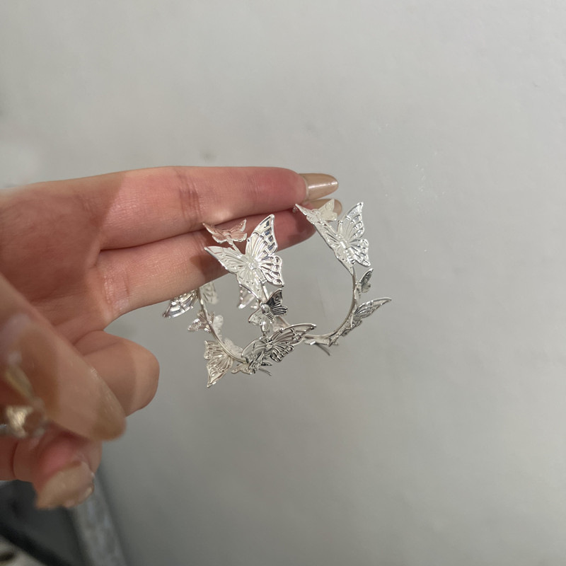 轻奢高级感圆圈耳环女超百搭质感光面金属耳圈耳饰小众设计感耳钉