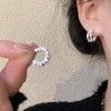 S925银针秋冬轻奢小众珍珠耳钉女精致高级感耳环百搭气质耳饰批发