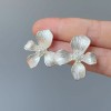 轻奢高级感圆圈耳环女超百搭质感光面金属耳圈耳饰小众设计感耳钉