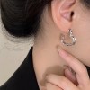 法式金属圆圈耳圈素圈耳环新款潮小众设计感独特气质耳饰女显脸小