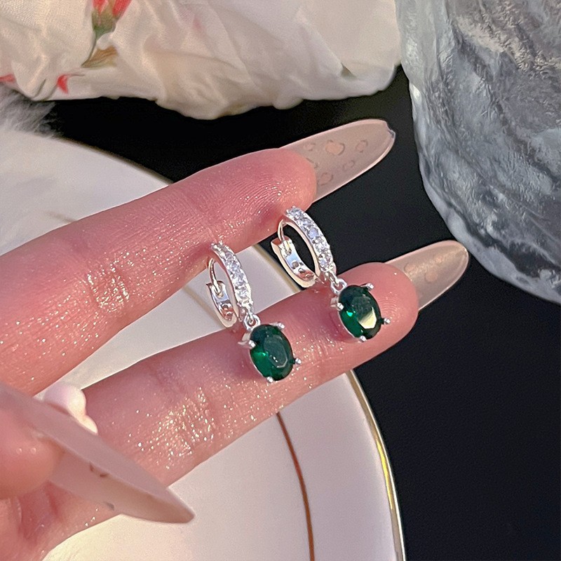 s925银耳环女轻奢高级感耳饰小众简约耳扣经典ins风耳圈饰品批发