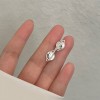 s925纯银耳针高级感蝴蝶结耳钉女耳环2025新款爆款养耳洞防堵耳饰