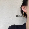 法式金属圆圈耳圈素圈耳环新款潮小众设计感独特气质耳饰女显脸小