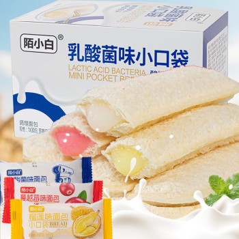 乳酸小口袋面包早餐代餐香软白吐司夹心风味休闲解馋零食散装发批