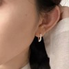 s925银耳环女轻奢高级感耳饰小众简约耳扣经典ins风耳圈饰品批发
