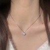 韩系ins极简银色蝴蝶结项链温柔百搭锁骨链小众高级感项饰配饰女