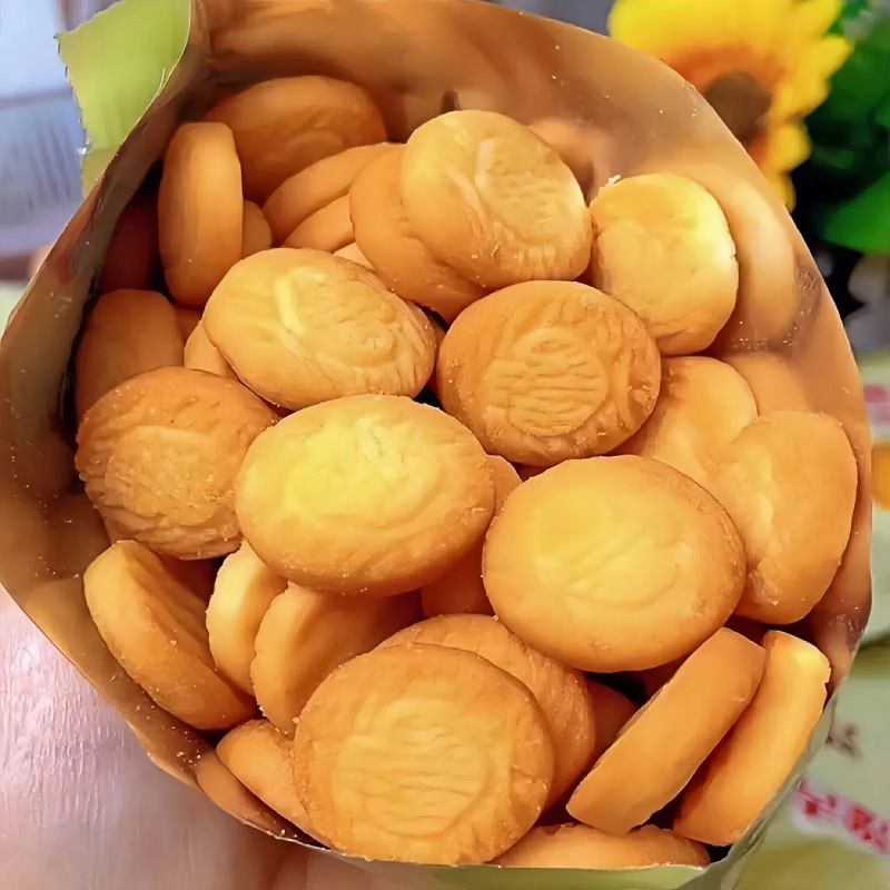 猴头菇小饼干袋装原味小圆饼干早餐代餐独立包装零食食品整箱批发