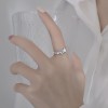 韩国东大门925纯银单素圈冷淡风开口戒指女食指戒不掉色尾戒饰品