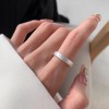 小众设计爱心戒指女可调节素银食指戒高级感指环时尚个性百搭手饰