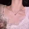 2025新款简约素银珍珠蓝宝石项链女百搭不掉色高级设计感锁骨链批