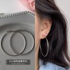 法式金属圆圈耳圈素圈耳环新款潮小众设计感独特气质耳饰女显脸小