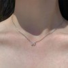 日常百搭S925纯银锆石项链女轻奢高级感不掉色简约锁骨链配饰批发