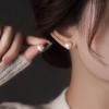 2025年新款百搭简约珍珠耳环女时尚气质小众设计高级感耳钉耳饰