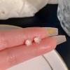 银针彩色人造水晶款花朵流苏耳环甜美清新耳钩耳坠韩系高级感耳饰