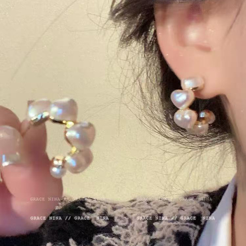 法式金属圆圈耳圈素圈耳环新款潮小众设计感独特气质耳饰女显脸小