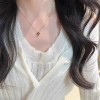 日常百搭S925纯银锆石项链女轻奢高级感不掉色简约锁骨链配饰批发