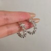轻奢高级感圆圈耳环女超百搭质感光面金属耳圈耳饰小众设计感耳钉