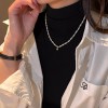 温柔蝴蝶珍珠项链配裙子女轻奢小众高级感锁骨链2024新款颈链配饰