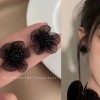 银针彩色人造水晶款花朵流苏耳环甜美清新耳钩耳坠韩系高级感耳饰