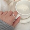 爆闪拉丝满钻锆石戒指女轻奢风时尚小众精致百搭高级感开口食指戒