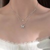 S925纯银珍珠花朵极简风项链女小众百搭精致高级感锁骨链项链批发