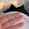 s925纯银耳针高级感蝴蝶结耳钉女耳环2025新款爆款养耳洞防堵耳饰