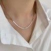 S925纯银珍珠花朵极简风项链女小众百搭精致高级感锁骨链项链批发