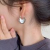 S925银针秋冬轻奢小众珍珠耳钉女精致高级感耳环百搭气质耳饰批发