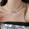 珍珠项链女气质甜美法式小香风双层锁骨链小众设计感2025新款颈链