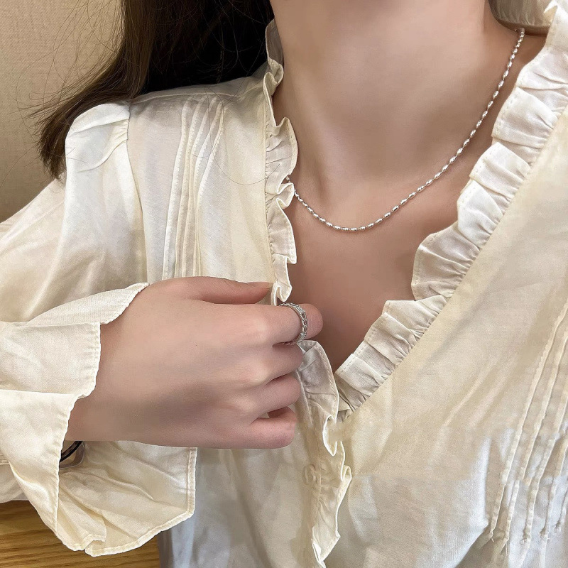百搭配裙子项链女夏天轻奢小众高级感配饰2024新款爆款简约锁骨链