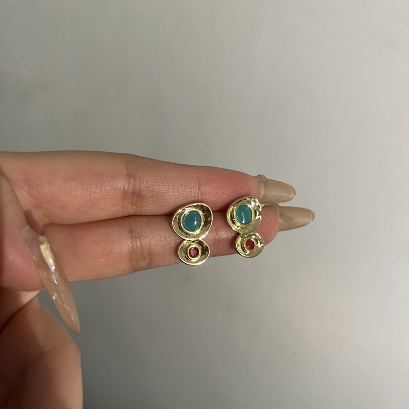 轻奢高级感圆圈耳环女超百搭质感光面金属耳圈耳饰小众设计感耳钉
