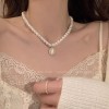 法式慵懒珍珠项链女小众高级感气质百搭锁骨链2025年新款毛衣颈链