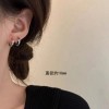 轻奢高级感圆圈耳环女超百搭质感光面金属耳圈耳饰小众设计感耳钉