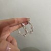 轻奢高级感圆圈耳环女超百搭质感光面金属耳圈耳饰小众设计感耳钉