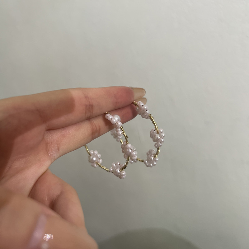 轻奢高级感圆圈耳环女超百搭质感光面金属耳圈耳饰小众设计感耳钉