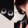 轻奢高级感圆圈耳环女超百搭质感光面金属耳圈耳饰小众设计感耳钉