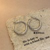 法式金属圆圈耳圈素圈耳环新款潮小众设计感独特气质耳饰女显脸小
