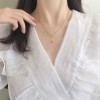 复古彩虹豆豆圆珠项链女多巴胺简约小众设计锁骨链时尚颈链饰品
