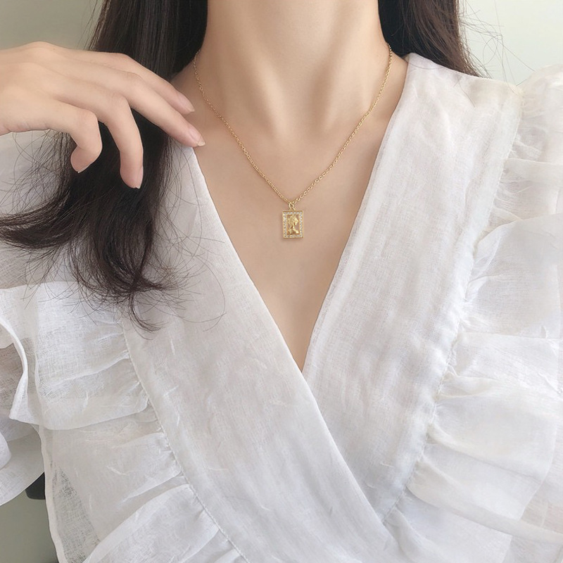 复古彩虹豆豆圆珠项链女多巴胺简约小众设计锁骨链时尚颈链饰品