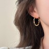 2025新款爆款925银针素圈耳环女高级感欧美夸张耳圈耳扣圈圈耳饰
