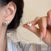 S925银针秋冬轻奢小众珍珠耳钉女精致高级感耳环百搭气质耳饰批发