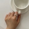 爆闪拉丝满钻锆石戒指女轻奢风时尚小众精致百搭高级感开口食指戒