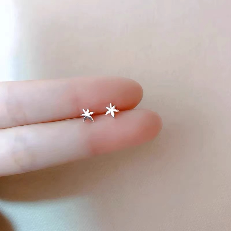 s925纯银耳针高级感蝴蝶结耳钉女耳环2025新款爆款养耳洞防堵耳饰