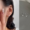 925银针珍珠锆石耳钉女时尚气质百搭高级感简约设计感耳环耳饰品