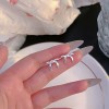 s925纯银耳针高级感蝴蝶结耳钉女耳环2025新款爆款养耳洞防堵耳饰